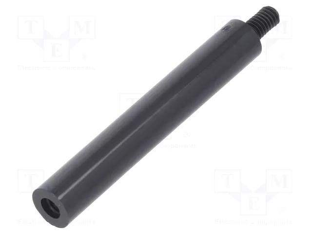 Screwed spacer sleeve; cylindrical; polyamide; M4; M4; 50mm; black DREMEC TFM-M4X50/DR287RD