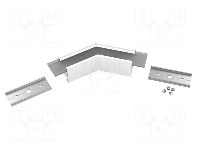 Connector 135°; white; aluminium,polycarbonate; LINEA20 TOPMET TOP-C1890001