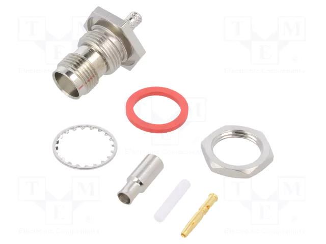 Connector: TNC; socket; female; straight; 50Ω; crimped; gold-plated AMPHENOL RF 031-2318-RFX