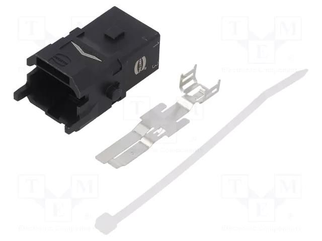 Connector: HDC; contact insert; male; Han® 1A; PIN: 4; 3P+PE; Han D® HARTING 09100033001
