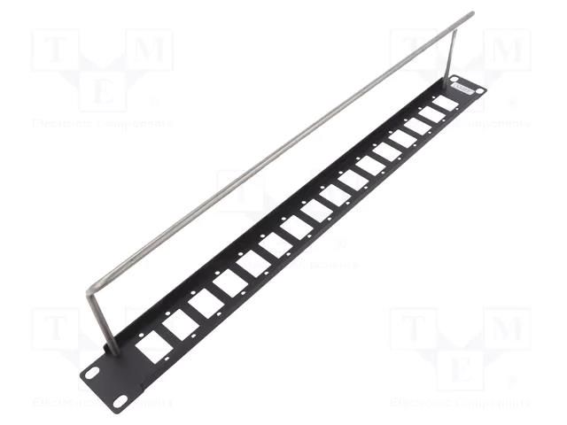 Mounting adapter; patch panel; rack; screw; 29mm; Height: 1U; SLIM CLIFF CP30158