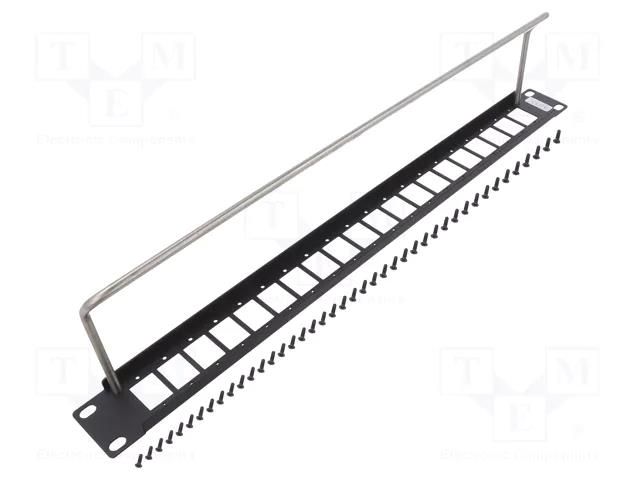 Mounting adapter; patch panel; rack; screw; 29mm; M3; Height: 1U CLIFF CP30162