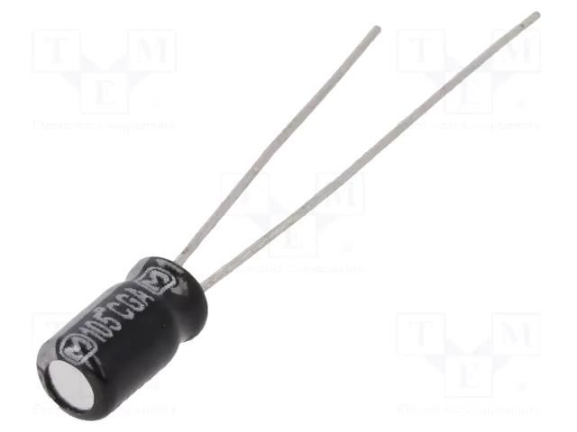 Capacitor: electrolytic; THT; 6.8uF; 35VDC; Ø4x7mm; Pitch: 1.5mm PANASONIC EEAGA1V6R8