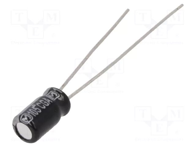 Capacitor: electrolytic; THT; 6.8uF; 35VDC; Ø4x7mm; Pitch: 1.5mm PANASONIC EEAGA1V6R8