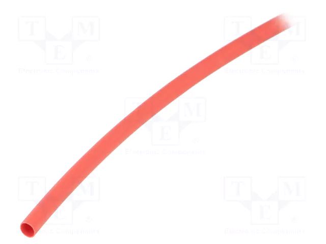 Heat shrink sleeve; glueless; 2: 1; 3.2mm; red; polyolefine; reel TASKER GTB3216-R