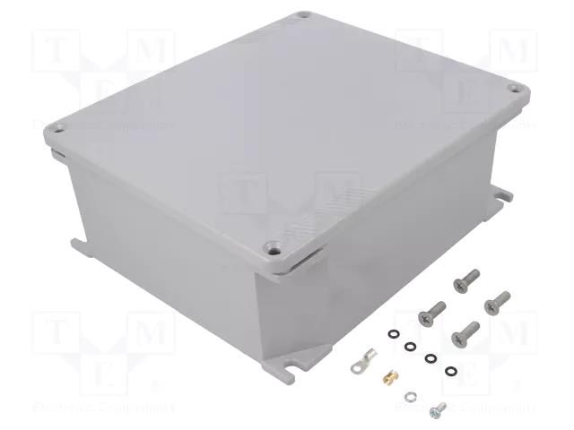 Enclosure: multipurpose; X: 217mm; Y: 253mm; Z: 93mm; aluminium; grey ILME ILME-APV19