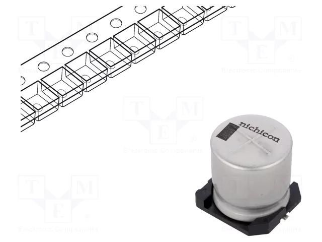 Capacitor: electrolytic; low ESR; SMD; 470uF; 16VDC; Ø10x7.7mm NICHICON UCL1C471MCL6GS