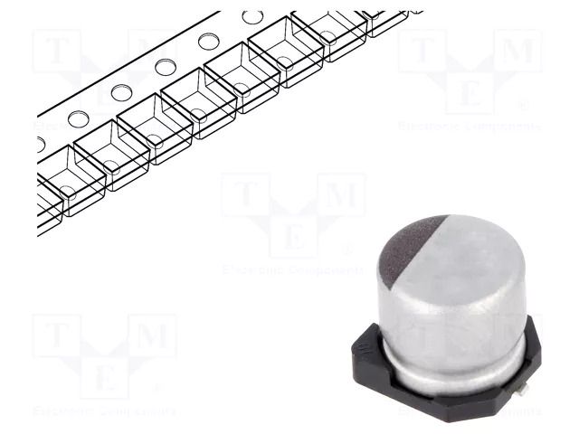 Capacitor: electrolytic; SMD; 47uF; 50VDC; Ø6.3x7.7mm; ±20%; 2000h NICHICON UUD1H470MCL1GS