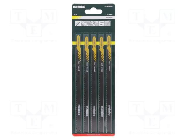 Hacksaw blade-set; wood,plastic; 155mm; 6teeth/inch; FAST WOOD METABO MTB.623603000