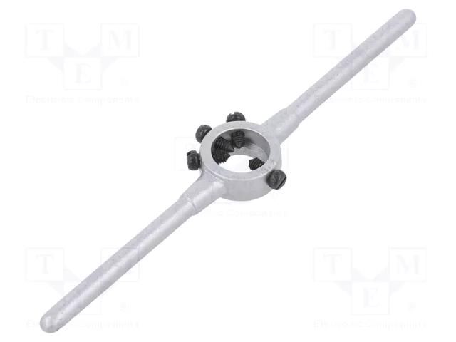 Diestock; cast zinc; Grip capac: BSW 1/16"-3/32",M1-M2,6; Ø: 16mm VÖLKEL VOLKEL-15001