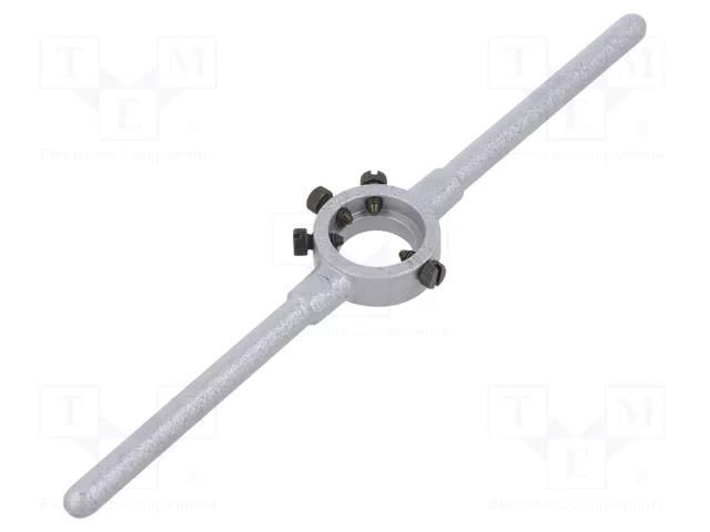 Diestock; cast zinc; Grip capac: BSW 1/8"-5/32",M3-M4; L: 200mm VÖLKEL VOLKEL-15002