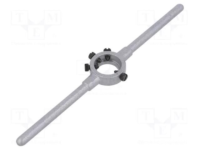 Diestock; cast zinc; Grip capac: BSW 3/16"-1/4",M4,5-M6; L: 200mm VÖLKEL VOLKEL-15003