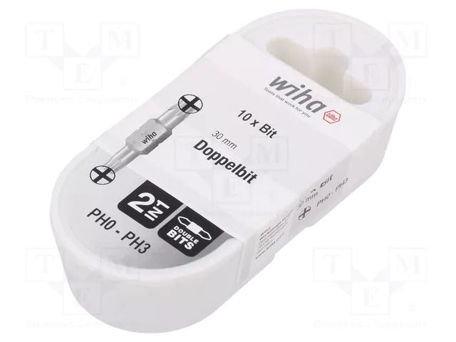 Screwdriver bit; Phillips; PH0,PH3; 10pcs; double; LiftUp 26one® WIHA WIHA.43860
