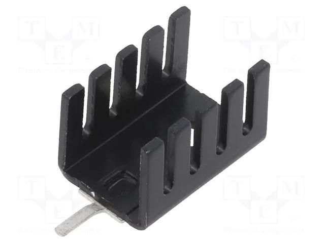 Heatsink: extruded; U; TO220; black; L: 19mm; W: 13.2mm; H: 12.7mm Advanced Thermal Solutions ATS-PCB1013