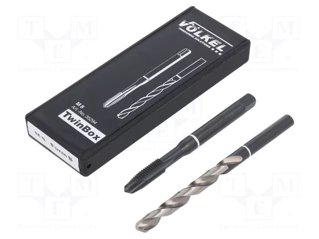 Tap; M8; 1.25; Holder: machine; high speed steel cobalt HSS-E VÖLKEL VOLKEL-35294