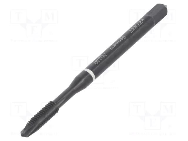 Tap; high speed steel cobalt HSS-E; M4; 0.7; 63mm; 3,4mm; ISO2/6H VÖLKEL VOLKEL-35230