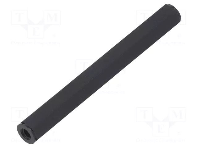 Screwed spacer sleeve; hexagonal; polyamide; M3; L: 55mm; black DREMEC TFF-M3X55/DR185
