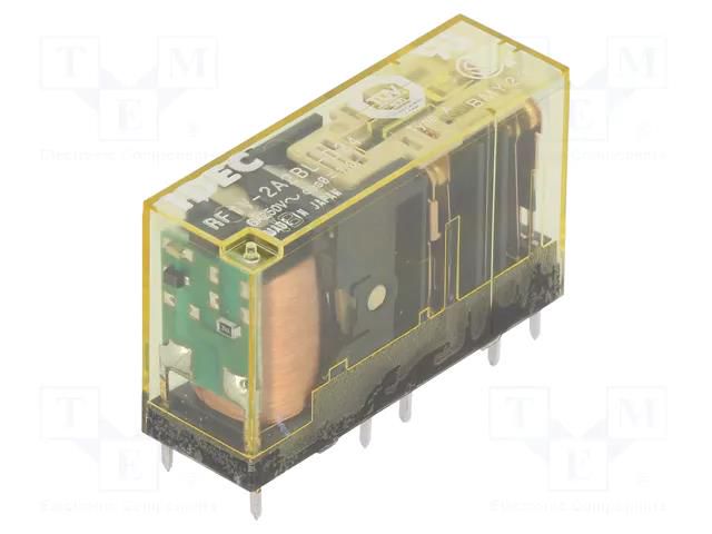 Relay: electromagnetic; (NC + NO) x2; Ucoil: 24VDC; 6A/250VAC IDEC RF1V-2A2BL-D24