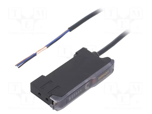 Sensor: optical fiber amplifier; PNP; IP50; Connection: lead; 2m OMRON E3X-NA41F-2M
