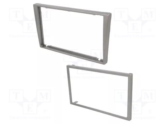 Radio frame; Opel,Renault,Suzuki; 2 DIN; matt silver COMPOTECH RAM-40.100.24
