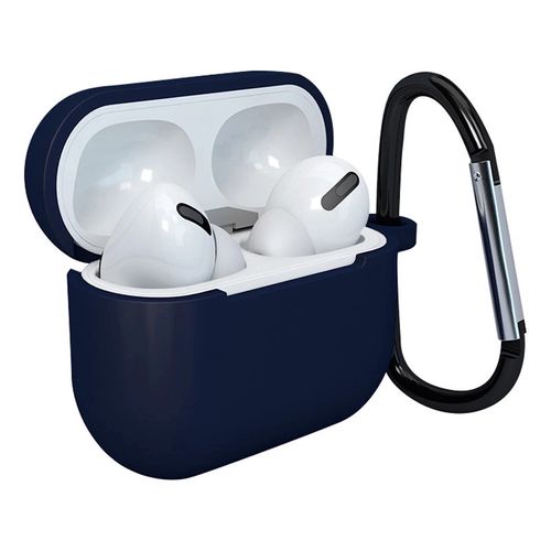 Case for AirPods 3 Silicone Soft Earphone Cover + Keychain Lobster Clasp Pendant Dark Blue (Case D), Hurtel 9145576230749 9145576230749