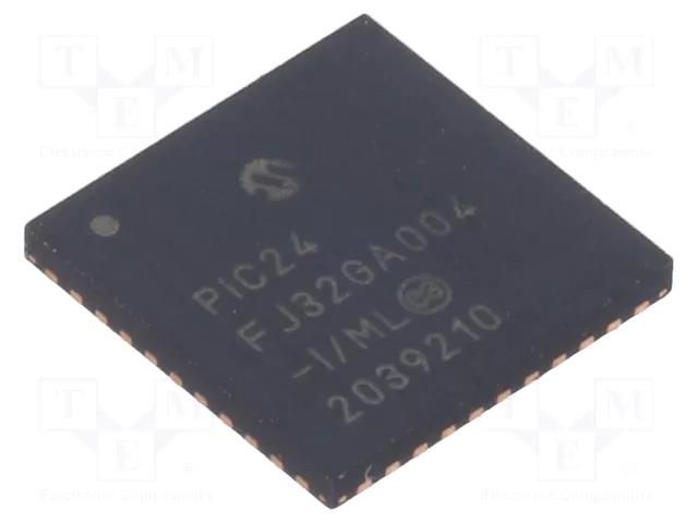 IC: PIC microcontroller; 32kB; 32MHz; SMD; QFN44; PIC24; tube MICROCHIP TECHNOLOGY 24FJ32GA004-I/ML