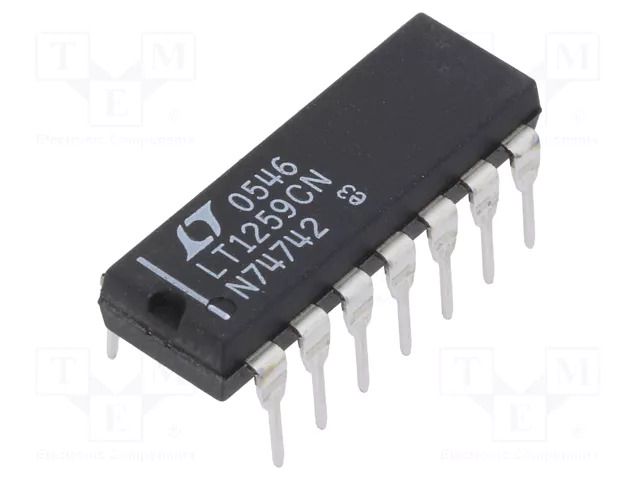 IC: operational amplifier; 130MHz; Ch: 2; DIP14; ±2÷15VDC,4÷30VDC Analog Devices LT1259CNPBF