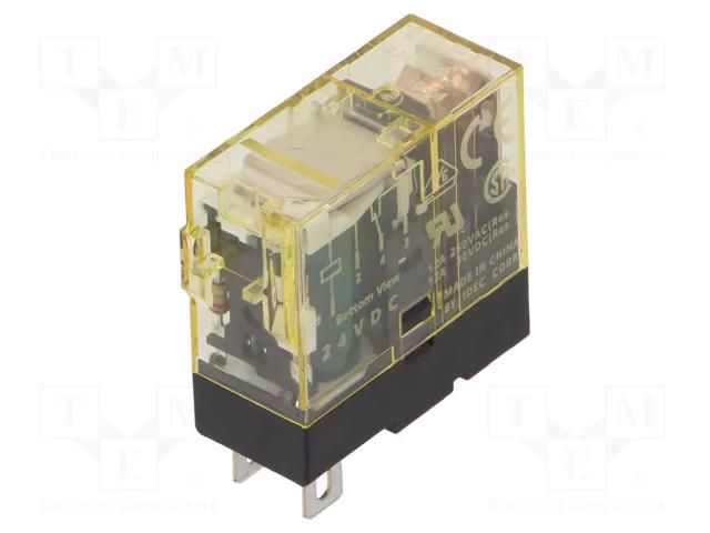 Relay: electromagnetic; SPDT; Ucoil: 24VDC; Icontacts max: 12A IDEC RJ1S-CL-D24