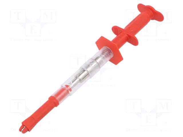 Clip-on probe; crocodile; 16A; red; Plating: nickel plated; 1kV STÄUBLI GRIP-DI-22