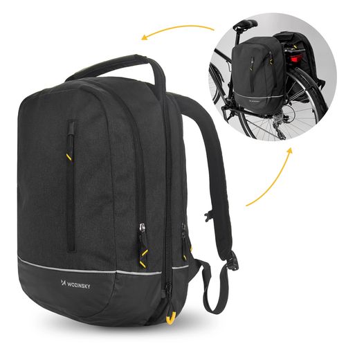 Wozinsky bicycle bag double backpack 2in1 30l black (WBB30BK), Wozinsky 5907769301414