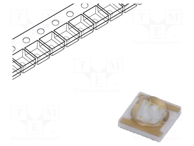 LED; 3535; 120°; convex; 2.8÷3.6VDC; 3.45x3.45x1.95mm; Pmax: 1W REFOND RC35E1-SBE-FR