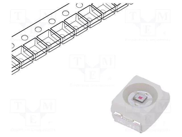 Phototransistor; Dim: 3.5x2.8x1.9mm; λp max: 520nm; Front: flat Token PT-IC-AC-3528-520