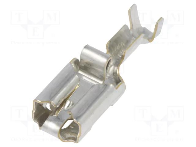 Terminal: flat; 6.3mm; 0.8mm; female; 0.5÷1.5mm2; crimped; straight TE Connectivity 1-160759-1/C