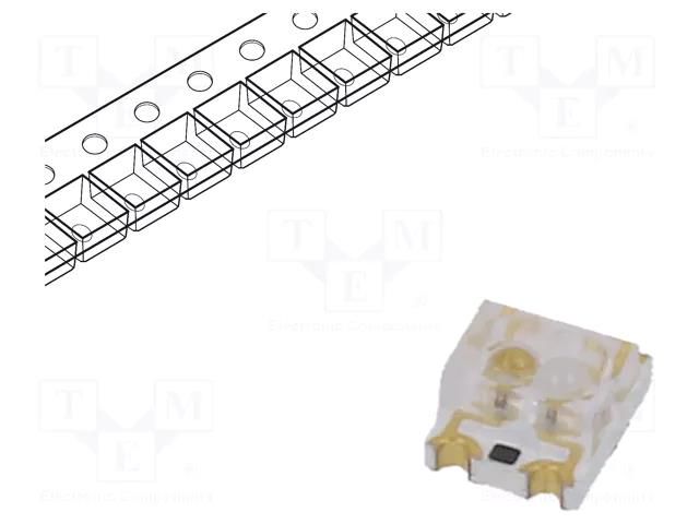 LED; red/yellow-green; SMD; PLCC4; 1.7÷2.4/1.7÷2.4VDC; 60°; 20mA EVERLIGHT 11-22/R8G6C-A30