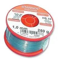 SOLDER WIRE, 60/40, 183┬░C, 1MM, 250G HS10 2510 1,0MM 250G
