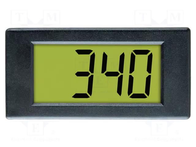 Ammeter; digital,mounting; on panel; LCD; 3,5 digit; Char: 11mm LASCAR DPM342