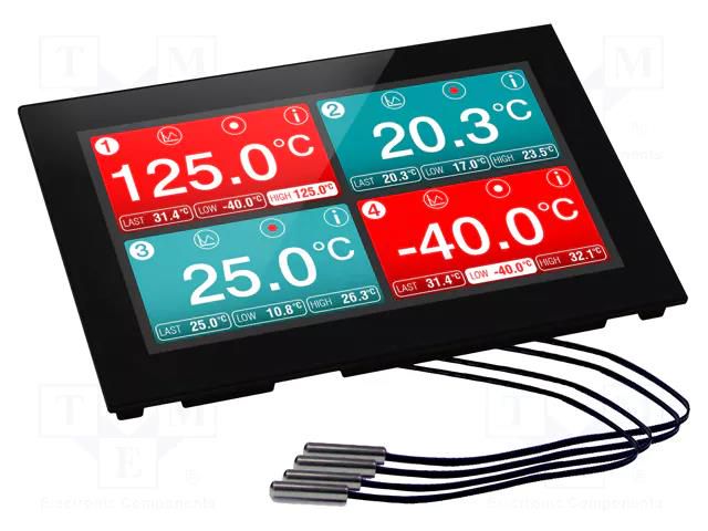 Data logger; temperature; Display: LCD 7"; ±1°C; Temp: -40÷125°C LASCAR EL-SGD-70-ATP