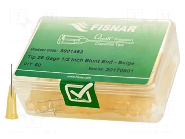 Needle: steel; 0.5"; Size: 26; straight; 0.23mm; Mounting: Luer Lock FISNAR FIS-26-1/2-ES