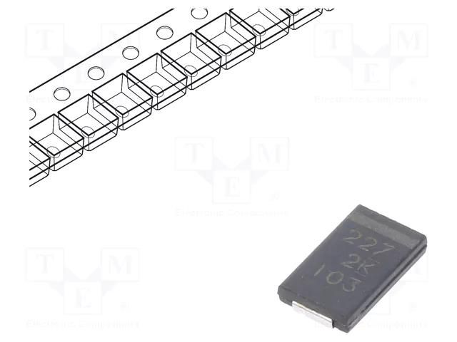 Capacitor: polymer; low ESR; 220uF; 2VDC; W; 2917; SMD; ESR: 9mΩ; A700 KEMET A700W227M002ATE009