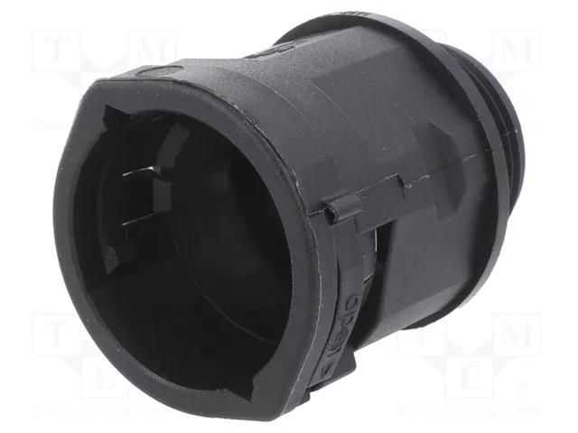 Straight terminal connector; Thread: metric,outside; LLPA; black PMA I-ALND-M253