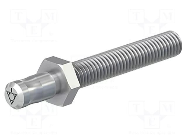 Connector: 6mm banana; plug; M6,screw type; 50mm; Medical STÄUBLI POAG-S6/35