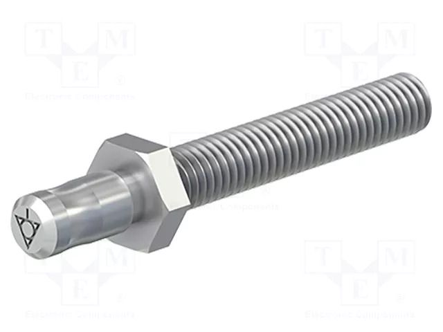 Connector: 6mm banana; plug; M6,screw type; 50mm; Medical STÄUBLI POAG-S6/35