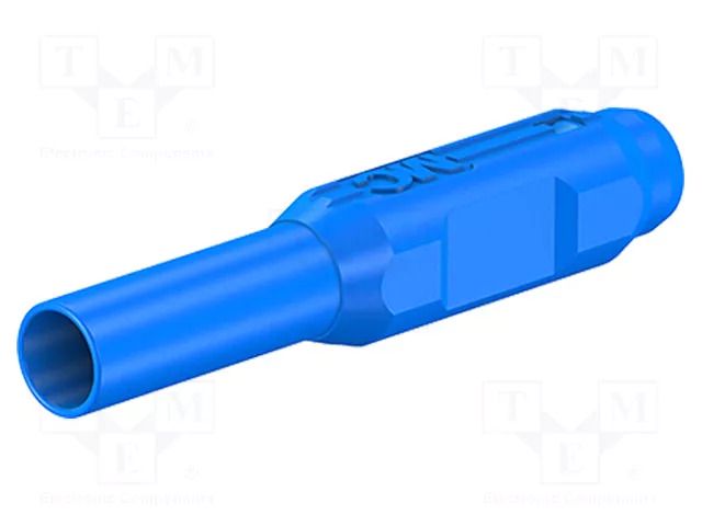 Connector: 2mm banana; plug; blue; gold-plated; Type: insulated STÄUBLI MS205-S-23