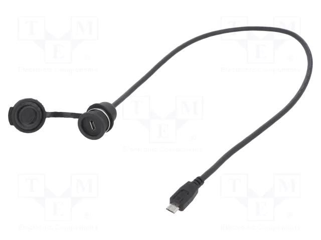 Adapter cable; USB 2.0,with protective cap; 0.5m; IP67; 1310 ENCITECH 1310-1023-01