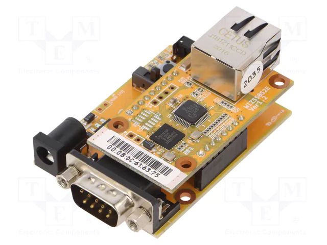 Module: Ethernet; Comp: SP3232EBEY,W5500; uC: LPC11E36FHN33; RS232 WIZNET WIZ550S2E-232