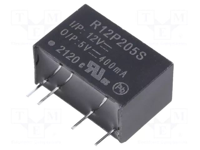 Converter: DC/DC; 2W; Uin: 10.8÷13.2VDC; Uout: 5VDC; Iout: 400mA RECOM R12P205S