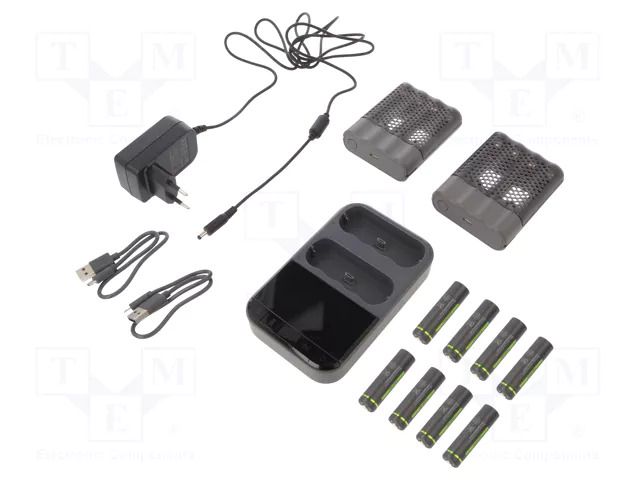 Charger: for rechargeable batteries; Ni-MH; Size: AA,AAA,R03,R6 GP P861X2/8XAA/DOK