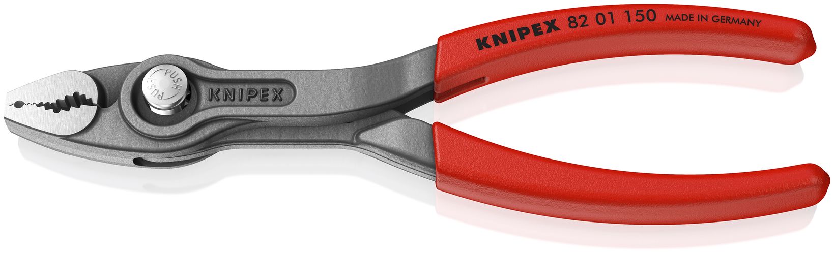 KNIPEX 82 01 150 TwinGrip® front and side gripping pliers with non-slip plastic coating grey atramentized 150 mm 82 01 150 4003773089353