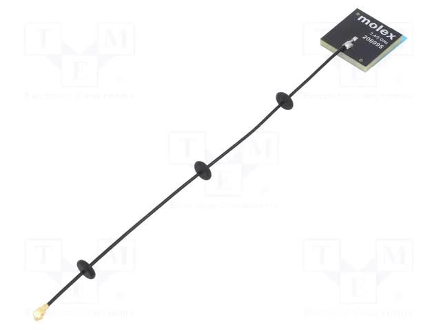 Antenna; Bluetooth,WiFi,ZigBee; 2.6dBi,3.4dBi; linear; Len: 150mm MOLEX 2069950150
