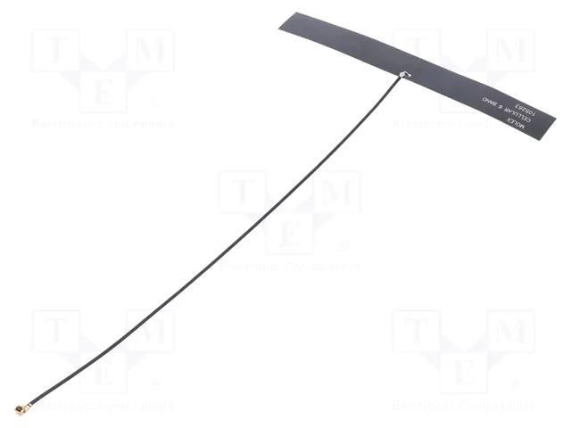 Antenna; GSM,LTE; 2.2dBi,3dBi; linear; Len: 200mm; U.FL MOLEX 1052630003